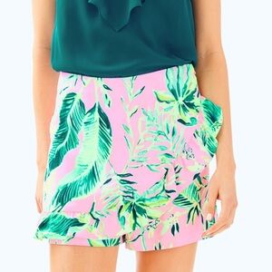 Lilly Pulitzer Faye Skort Coral Reef Chinoiserie Style 30472 Size 2